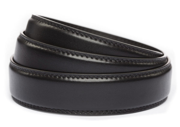 1.25" Black Leather Strap