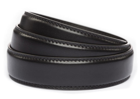 1.25" Black Leather Strap