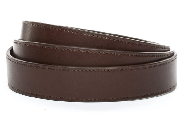 1.25" Chocolate Vegetable Tanned Leather Strap
