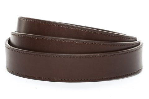 1.25" Chocolate Vegetable Tanned Leather Strap