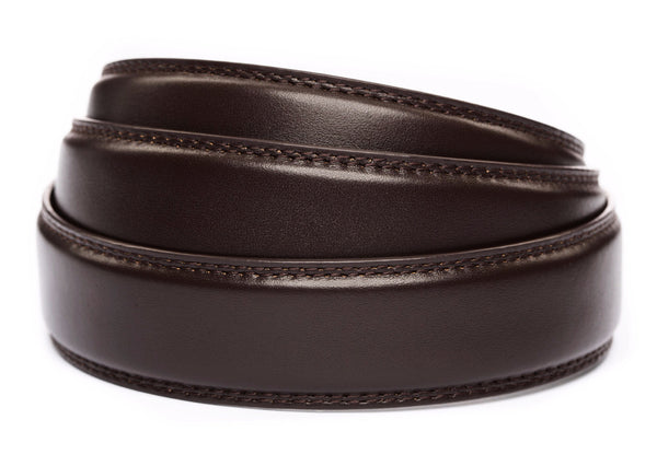 1.25" Dark Brown Leather Strap