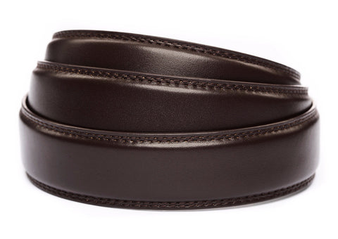 1.25" Dark Brown Leather Strap