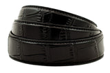 1.25" Black Faux Croc Strap