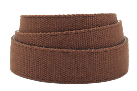 1.25" Brown Canvas Strap