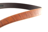 1.25" Light Brown Faux Croc Strap