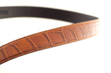 1.25" Light Brown Faux Croc Strap