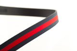 1.25" Navy-Red Stripe Cloth Strap