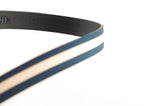 1.25" Navy-White Stripe Cloth Strap