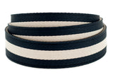 1.25" Navy-White Stripe Cloth Strap